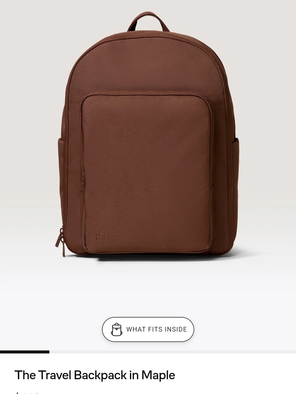 BEIS Travel Backpack in Maple Brown